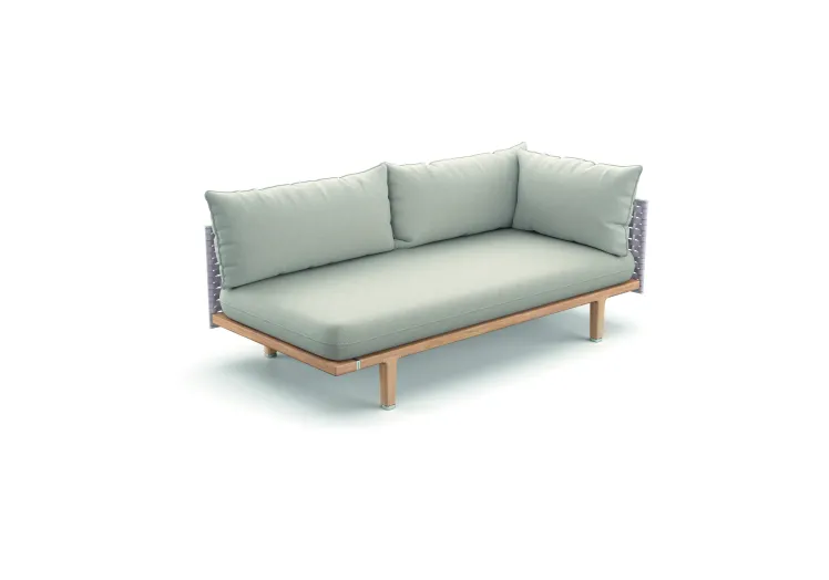 Gartenbank 2-Sitzer Loungesofa Modul DEDON SEALINE 2er-Sofa Armlehne links